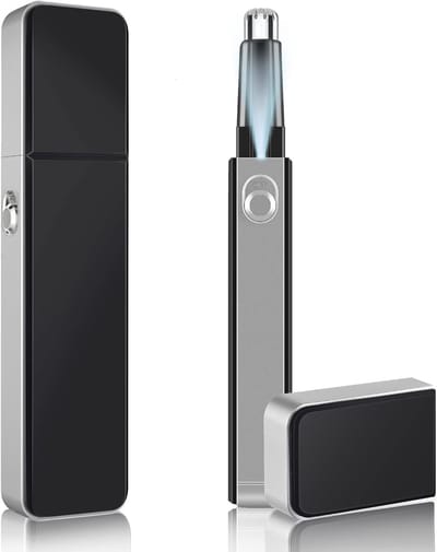 Neustrimmer voor mannen - Gezichtshaar trimmer - Persoonlijke verzorging - Dubbele randbladen - IPX7 waterdicht - Zwart