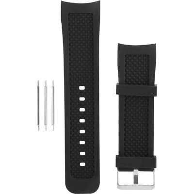22mm Siliconen Horlogeband Horlogeband Verstelbare Polshorloge Vervangingsonderdeel black