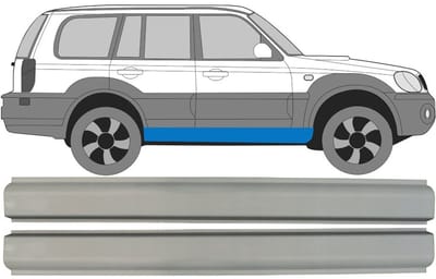 Reparatie dorpel voor Hyundai Terracan 2001-2006 / Links = Rechts / Set