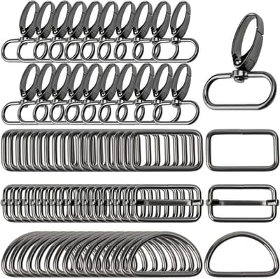 Karabijnhaak Set - Ring Gesp - Tassen Maken - Duurzame Zinklegering - 25-38mm Binnendiameter - Diverse Kleuren