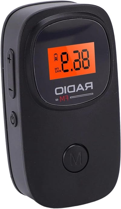 Draagbare FM Radio - Zakradio Digitaal - Muziek Luisteren - LCD Display Clip - 7 x 39 x 3 cm