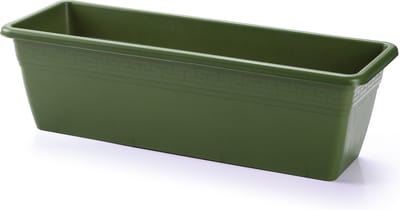 PlasticForte Plantenbak - groen - rechthoekig - 50 x 17 x 15 cm - Bloembakken voor binnen/buiten