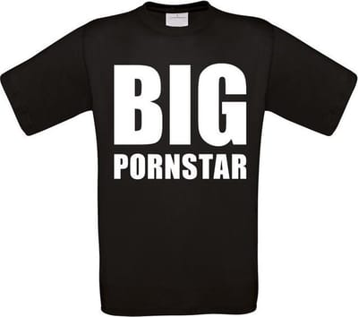 Big Pornstar grote maten t-shirt zwart heren XXXXL