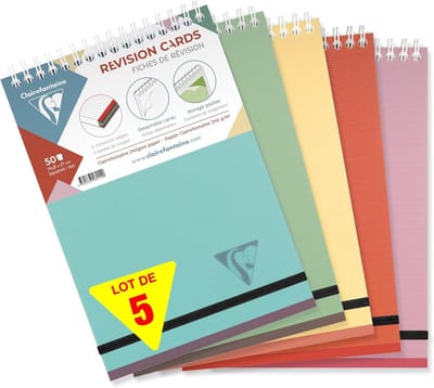 Notitiekaarten Pak - Losse Bladen - Studie & Werk - Stevig Papier - A5 Formaat - Assorti