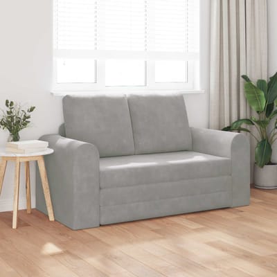 vidaXL - Slaapbank - Lichtgrijs - 148 - x - 71 - x - 83 - cm - Fluweel