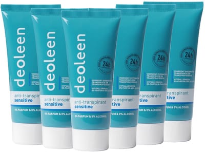 Deoleen Anti-transpirant - Crème Sensitive - Deodorant - 50 ml 6 pack