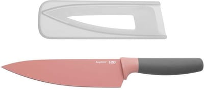 LEO Koksmes roze 19 cm met beschermhoes - Rose -