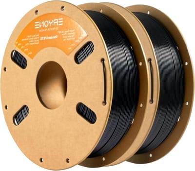 PETG Filament 2 kg - 175mm +/-003mm - 2 stuks - 1 kg - zwart