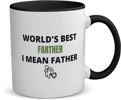 Akyol - worlds best farther koffiemok - theemok - zwart - Papa - cadeau papa - cadeau - verjaardag papa - vaderdag - beste papa - 350 ML inhoud