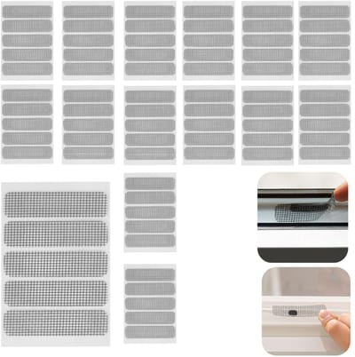15 stuk - 75 delige Schermreparatie - Reparatie voor raamhorren - Insectengaas voor schermramen - Zelfklevende reparatiepleisters - Lekvrij gaas voor riolering - Vierkante reparatiepleisters - Voor gaten in ramen, deuren, horren (5*1,5 cm - Zwart)
