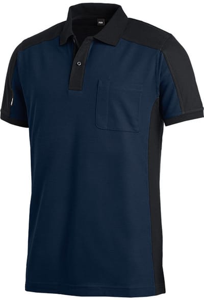 FHB KONRAD Poloshirt 91490 - Marine-Zwart - 4XL