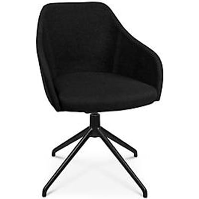 Conferentiestoel Topstar Sitness Life 2.1, draaibaar/zitting in hoogte verstelbaar, armleuningen, B 350-480 x D 460 x H 460-490 mm, 4-poots onderstel, aluminium zwart mat & stof, zwart