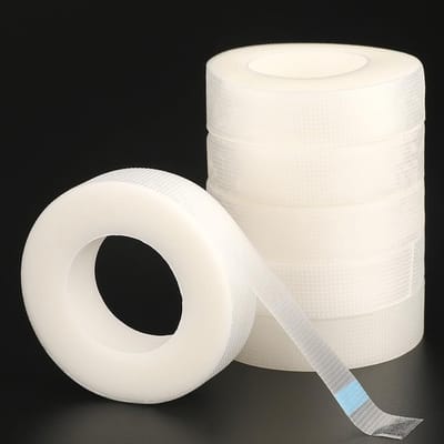 6 Rollen Oogschaduwband van Microporeus PE, Ademend en Geschikt voor Wimperextensions en Make-up Toepassingen