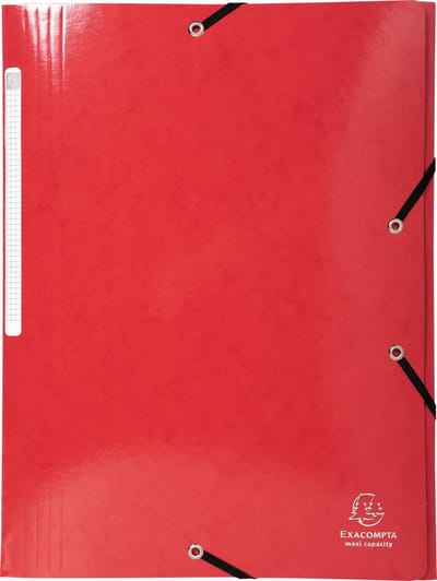 Exacompta 25x IDERAMA® Elastomap 3 kleppen Maxi Capacity 425gm2 A4 - Rood - 55825E