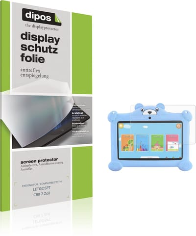 dipos – 2x Matte Beschermfolie geschikt voor LETGOSPT C88 7 Zoll | Krasbestendige & antireflecterende Screenprotector Ultra-Thin