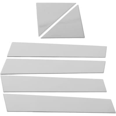 6 stuks Deur Raam Chroom Stijlpost Sierlijst 304 Roestvrij Staal Auto Accessoires Vervanging voor Chrysler 300 300c 2005-2010 gray