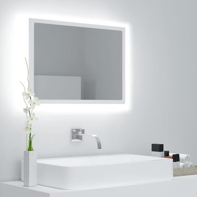 vidaXL - Badkamerspiegel - LED - 60x8,5x37 - cm - acryl - wit