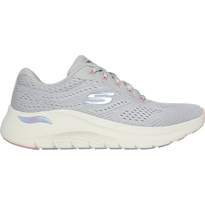 Skechers Arch Fit 2.0 - Big League Dames Sneakers - Lichtgrijs/Mutlicolour