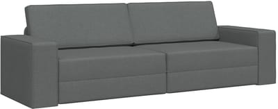 Slaapbank - Uitklapbaar - Slaapstoel - Logeerbed - Zetelbed - Slaapfauteuil - Vouwbed - 2 persoons - Zeer comfortabel - Donkergrijs