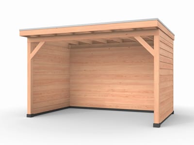 Douglas overkapping, 400 x 250, met achterwand en twee zijwanden, Westwood Comfort Plus