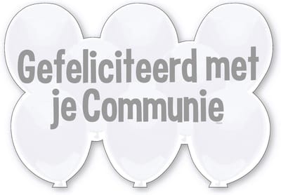 Haza Original Kroonschild "gefeliciteerd Met Je Communie"