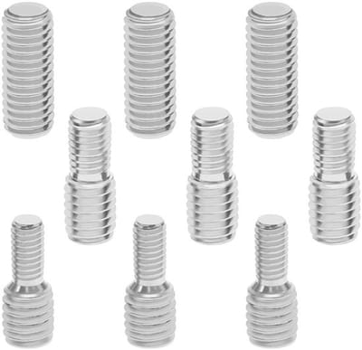 Auto Antenne Adapter Set - 9 Stuks Antenne Adapters - Zilver - Schroefdraad Adapters - Geschikt voor Voertuigen - M4 M5 M6
