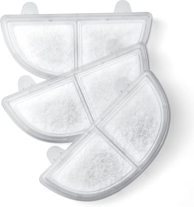 Drinkfontein Filter, 3 st. Vervangingsfilters voor drinkfonteinen voor honden en katten, wit