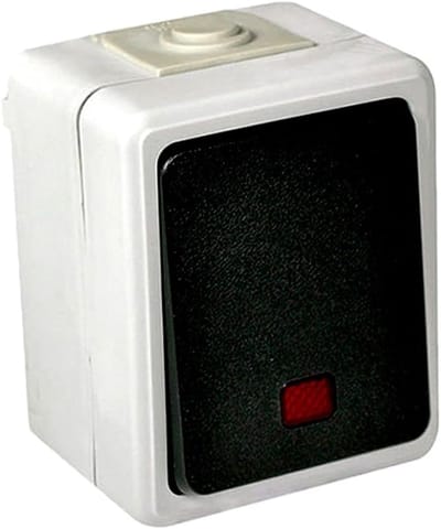 Bel Schakelaar - Drukknop Deurbel - Woonhuis Installatie - Modern Design - 6.5 x 10.5 x 15 cm - Grijs
