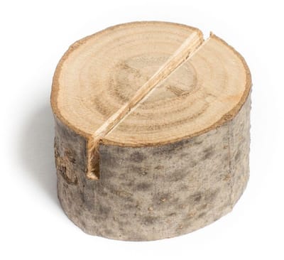 CHAKS - 9 rustieke ronde houten plaatskaarten tussen 2 en 4 cm
