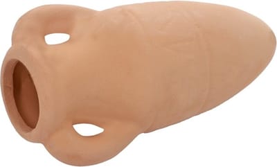 Hobby Keramische amfora aquariumdecoratie beige | schuilplaats en paaigrot S - 14CM
