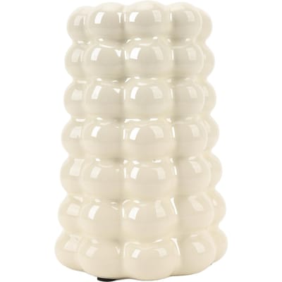 Vase en Céramique à Bulles Plaqué Décoratif Luxe Léger Pot de Fleurs à Bulles Unique pour Salon Bureau beige