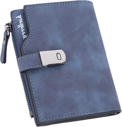 Vrouwen Vintage Lange Portemonnee met Grote Capaciteit, Elegante en Schattige Ontwerpen, K-Dark Blauw en Multikleur