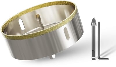 Glasboor Set - Tegelboor - Gaten Boren - Met Centreerboor - 115 mm - Zilver