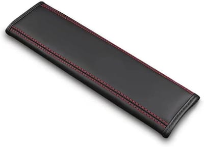 Autogordel Kussen - Gordel Beschermer - Comfortabel Rijden - Waterdichte Stof - 24x6.5 cm - Zwart