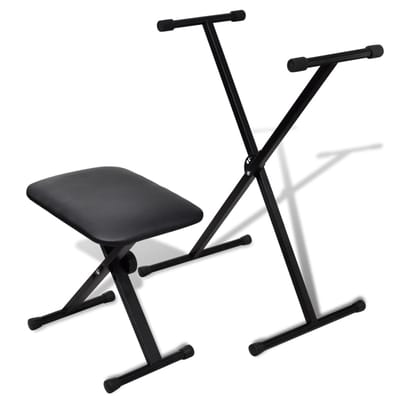 vidaXL - Keyboardstandaard - en - -kruk - verstelbaar