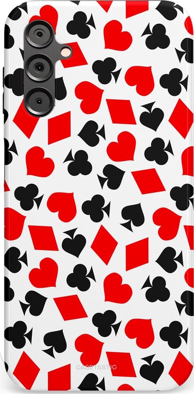 Casetastic Hoesje Geschikt voor Samsung A14 (5G/4G) - Stijlvolle Beschermende Duo-layer Case - Harten spel