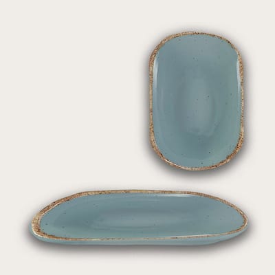 Arca TIERRA Grey - Rechthoekige Melamine Schaal 36x23x3cm – licht in gewicht – makkelijk stapelbaar – voor binnen en buiten