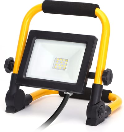 LED Bouwlamp met Stekker + Statief - 100 Watt - Helder/Koud Wit 6500K - Waterdicht IP65 - Kantelbaar