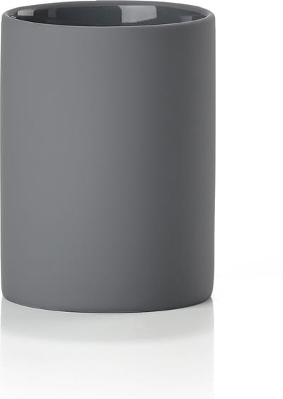 Zone Denmark Karma Tandenborstelbeker - Beker voor Tandenborstels - Tandenborstelhouder - Toilet & Badkamer Accessoires - 10 x 7,6 cm - Grijs