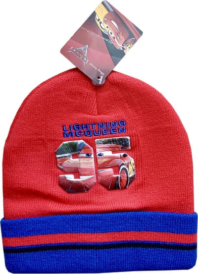 Disney Cars Muts - Rood / Blauw - Acryl - Maat 52 cm hoofdomtrek - ± 2-4 jaar