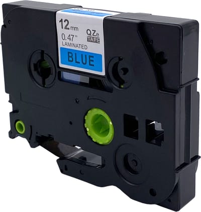 DULA Brother Compatible label tape- Tze-531 - 1 cassette - Brother P-Touch - Zwart op blauw - 12mm x 8m