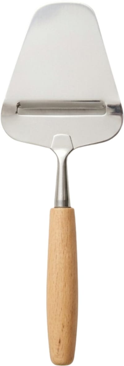 BBQBuddies Kaasschaaf - RVS Kaassnijder - Kaasschaaf voor Jonge Kaas - Houten Handgreep - Zilver/Hout
