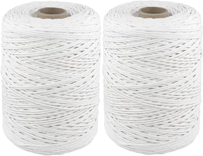 500 m katoenen touw, 3mm witte string voor kunst, doe-het-zelf projecten en tuinieren, ideaal voor decoratie en knutselen