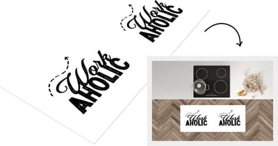 Keukenloper - Loper keuken - Werk - Baan - Quotes - 120x50 cm - Keukenloper vinyl