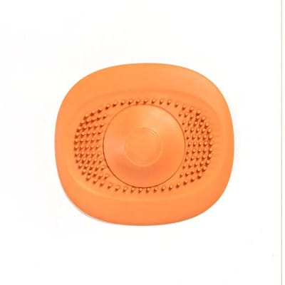 Bouchon d'évier en Silicone, filtre de douche, couvercle de vidange, bouchon de filtre d'évier, couvercle de vidange de sol, accessoires de cuisine et de salle de bains orange
