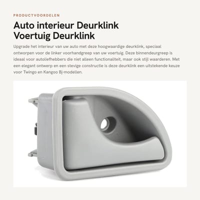 Dailygoods- Deurklink Linksvoor - Deurbeslag - Deurklink Vergrendeling - Deurklink Zwart - Deurklink Bescherming - ABS-Kunststof - Binnendeurgreep