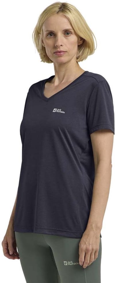 Jack Wolfskin Crosstrail T-shirt Met Korte Mouwen Grijs S Vrouw