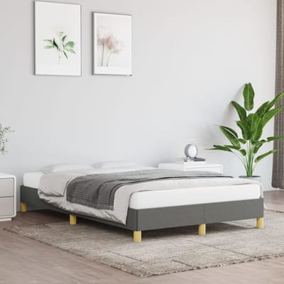vidaXL - Bedframe - zonder - matras - 120x200 - cm - stof - donkergrijs