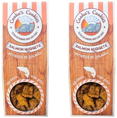 Cooka Cookie's - 100% Natuurlijke Hondensnacks - Verse Zalm-2-PACK- Voordeel set