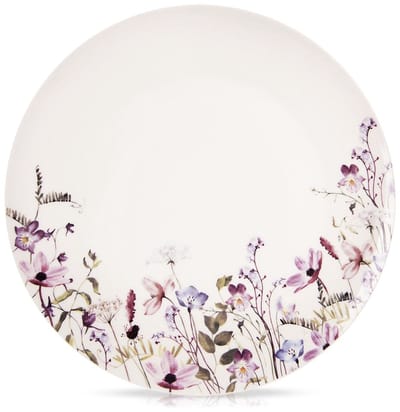 Dinerbord Porselein Wit Bloemen LOUKA 27 cm - Borden - Bord